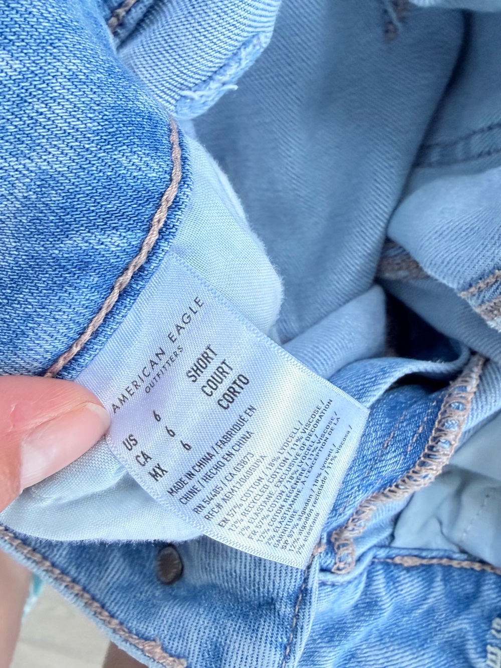 American Eagle Outfitters Light Blue Wide-Leg Cargo Jeans as is - Picture 9 of 9